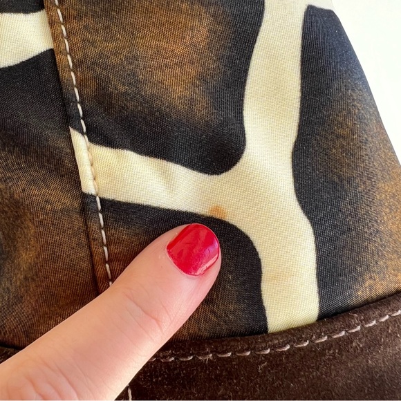 Dooney & Bourke Brown Giraffe Print Purse - Picture 6 of 12